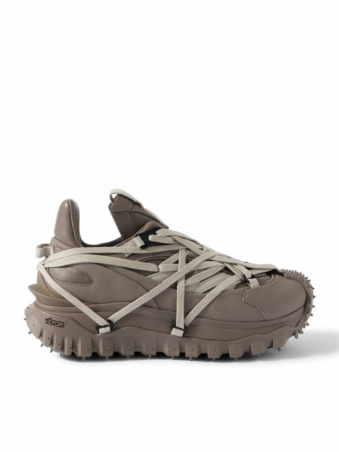 MONCLER Rick Owens ベージュ スニーカー　43 Rick Owens - Moncler Trailgrip Megalace Rubber and Leather