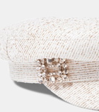 Roger Vivier Tweed newsboy cap