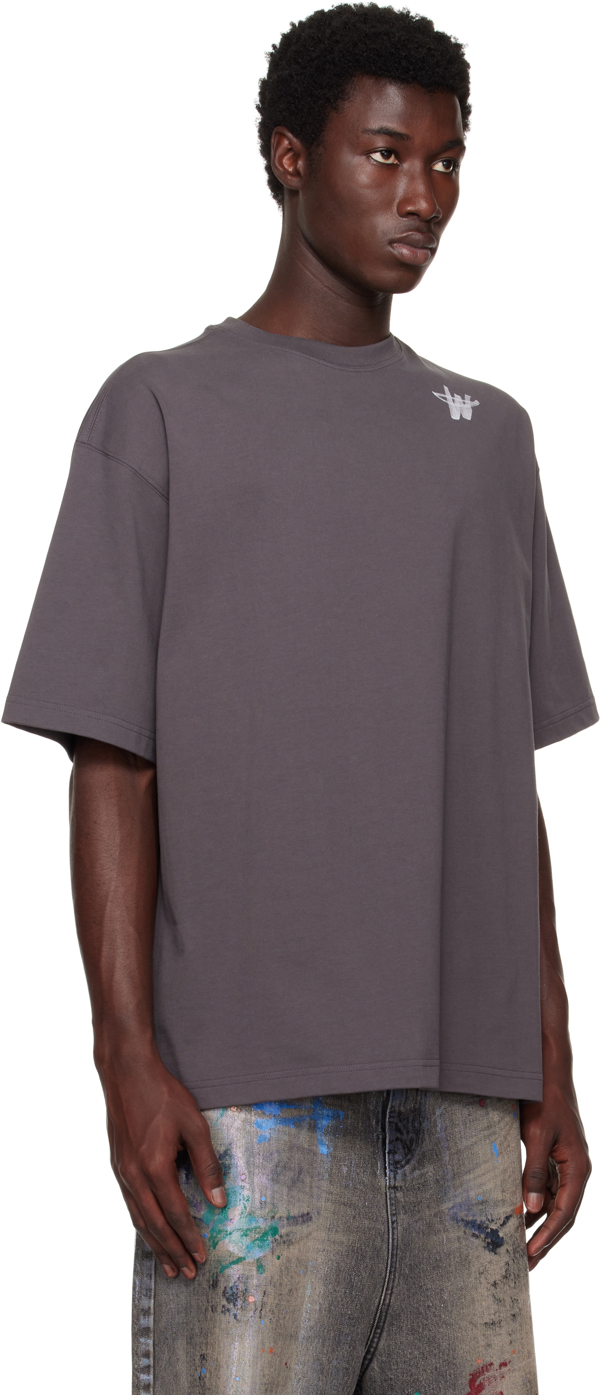 【WE11DONE】 WD Logo T-Shirt (2 Colors) We11done Black WD Logo T-shirt | UJNG