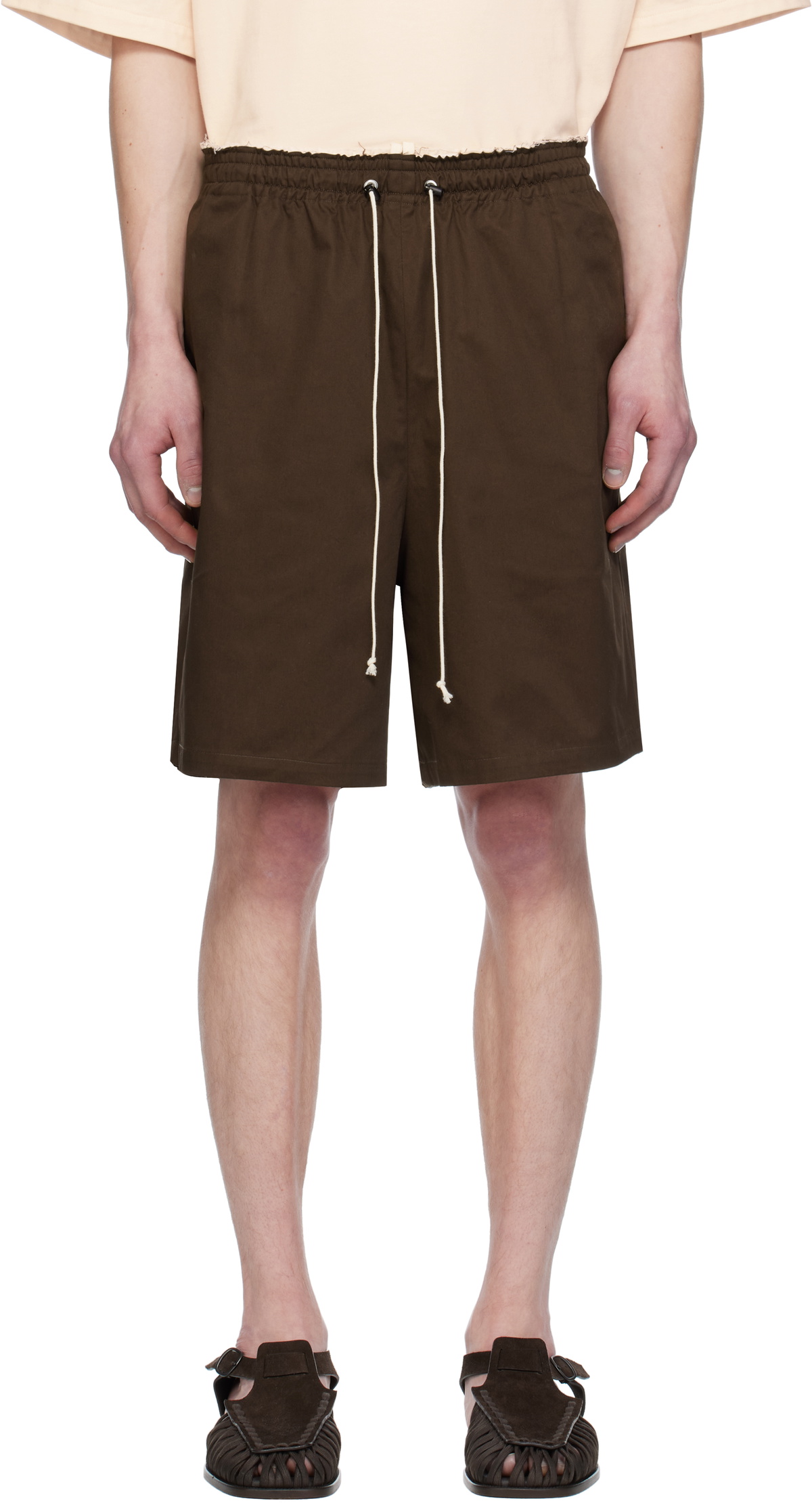 Camiel Fortgens Brown Knee Shorts