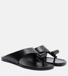 Loewe Toggle leather thong sandals