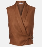 Brunello Cucinelli Monili linen vest