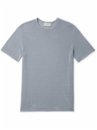 Officine Générale - Garment-Dyed TENCEL™ Lyocell and Linen-Blend T-Shirt - Blue
