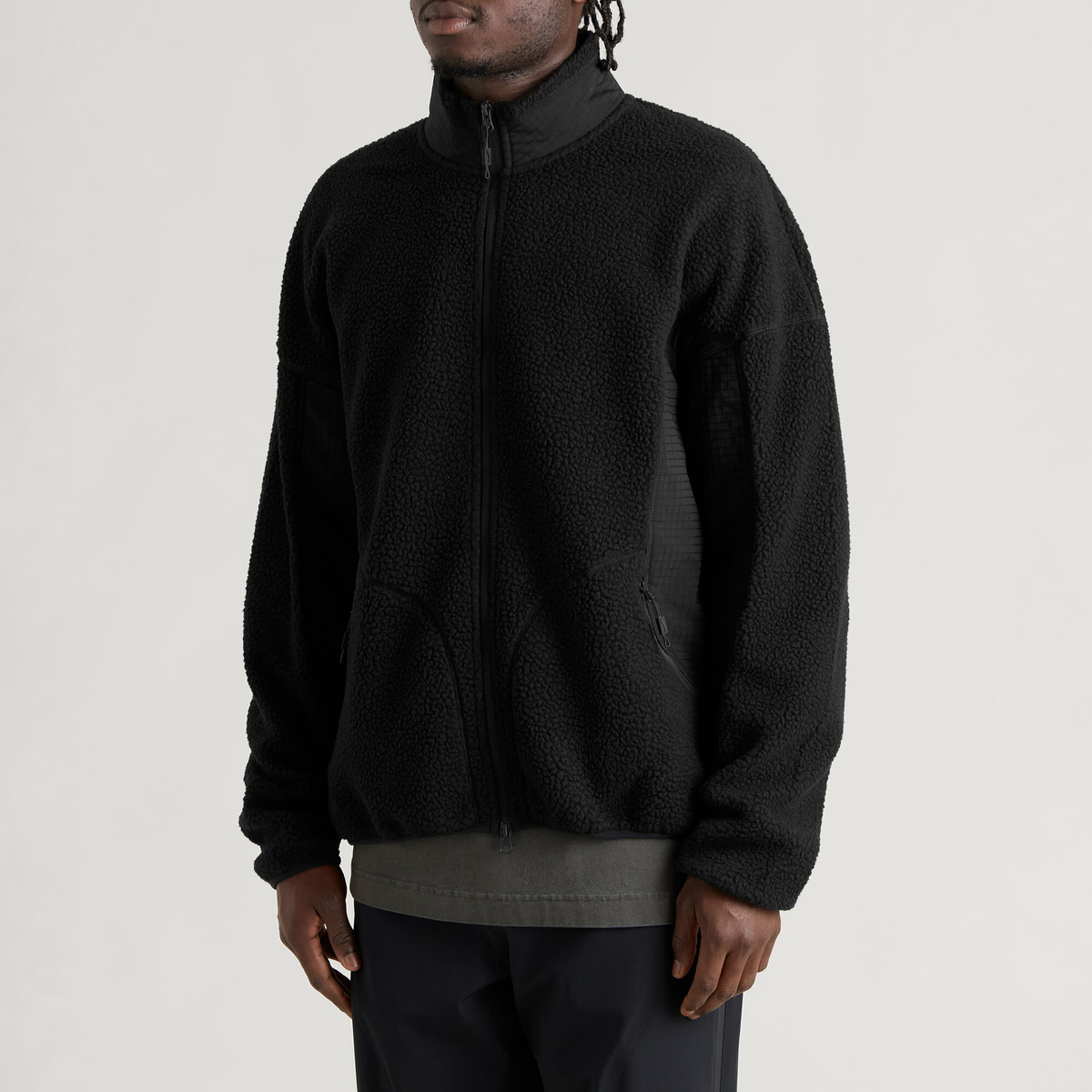 Mellow Clo Men's Expedition Fleece Jacket in Black