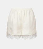 Róhe Lace-trimmed silk shorts