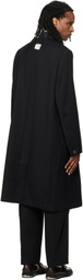 NULLUS Black Pierced Collar Coat