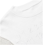 Maison Margiela - Oversized Logo-Embroidered Patchwork Loopback Cotton-Jersey Sweatshirt - White