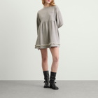GANNI Women's Isoli Crewneck Peplum Dress in Paloma