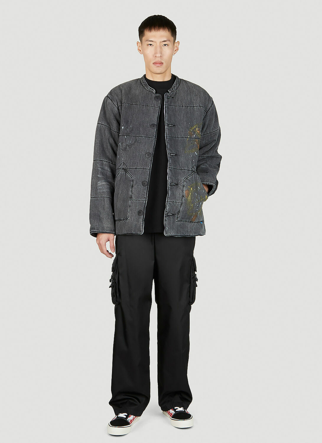 Liberaiders Paint Splatter Denim Jacket