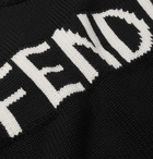 Fendi - Logo-Intarsia Wool Sweater - Black