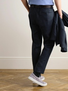 Mr P. - Philip Straight-Leg Linen-Twill Suit Trousers - Blue