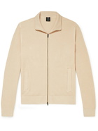 HUGO BOSS - Birdseye Cotton Zip-Up Sweater - Neutrals