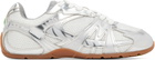 Marc Jacobs Silver 'The Metallic 72 Spring' Sneakers