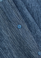 Eileen Fisher Crinkled Sleeveless Woven Shirt Blue