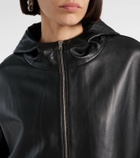 Yves Salomon Hooded leather jacket