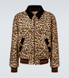 Valentino VGold leopard-print wool blouson jacket