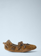 Acne Studios Lace-Up Suede Flats