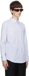 Ernest W. Baker Blue & White Striped Shirt