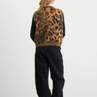 Aries Women's Brushed Leopard Vest in Brown