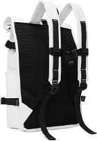 RAINS White Rolltop Contrast Large Backpack