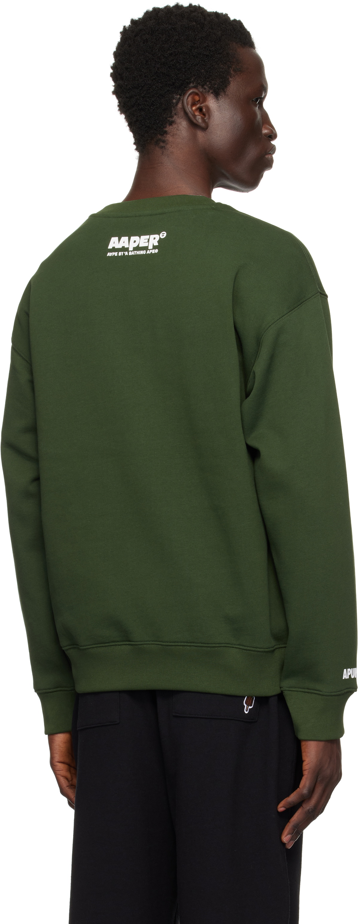 AAPE by A Bathing Ape Green 'AAPER Aldo' Sweatshirt AAPE by A