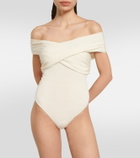 Khaite - Rafael off-shoulder crêpe bodysuit