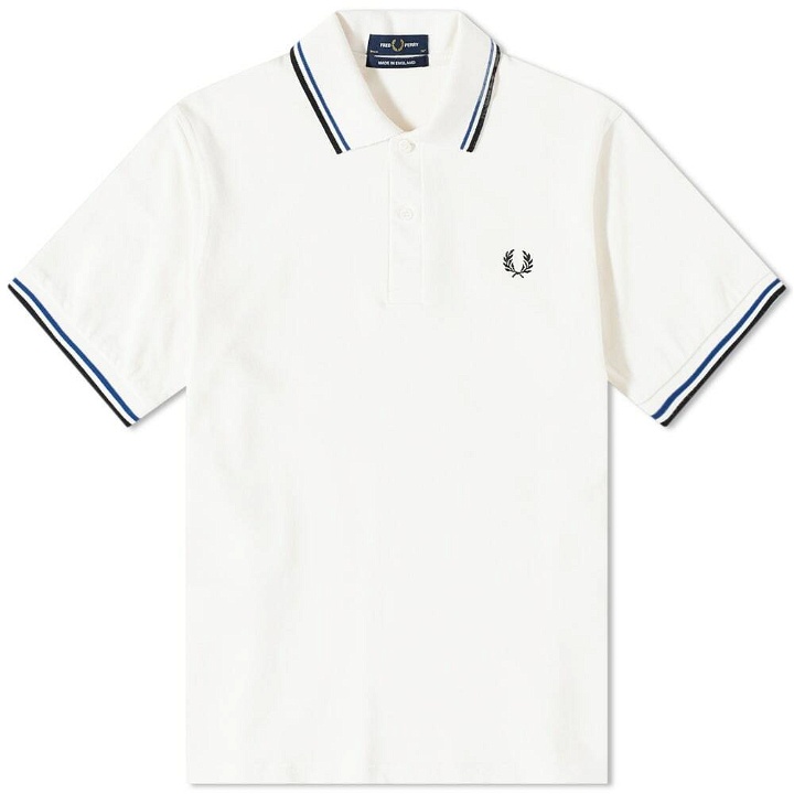 Photo: Fred Perry Authentic Men's Original Twin Tipped Polo Shirt in Ecru/Royal/Black