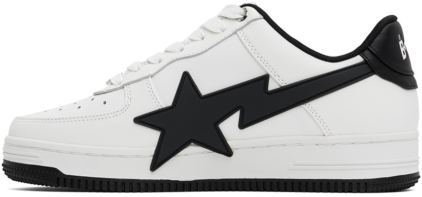 a bathing ape bapesta low m1 white black