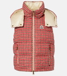 Moncler Niverolle checked wool-blend down vest