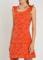 Sister Jane Neroli Floral-jacquard Woven Mini Dress Orange