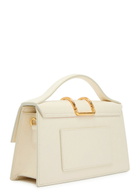 Jacquemus Le Grand Bambino Polka dot Leather top Handle bag - Ivory - One Size