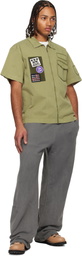 Palm Angels Gray Waist Logo Sweatpants