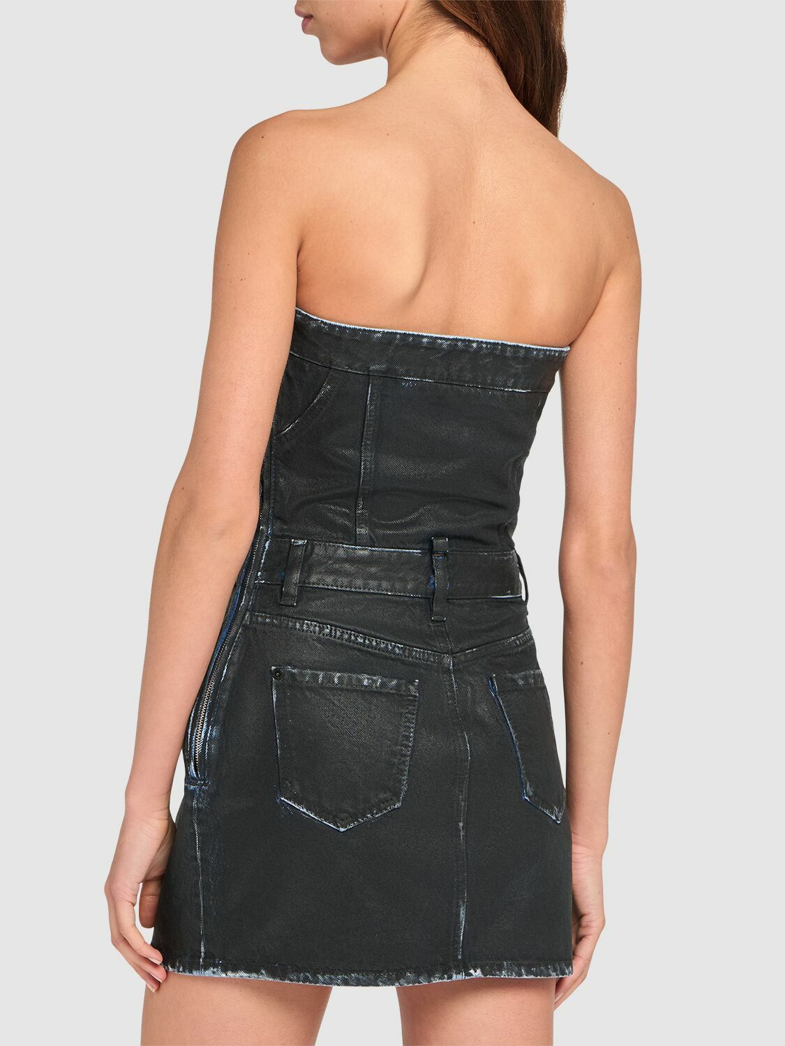 DSQUARED2 Icon Strapless Denim Short Dress Dsquared2
