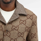 Gucci Men's Jumbo GG Chore Jacket in Brown