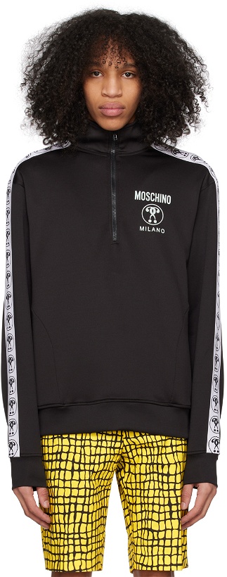 Photo: Moschino Black Bonded Sweatshirt