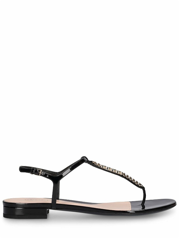 Photo: GUCCI 15mm Signoria Leather Thong Sandals