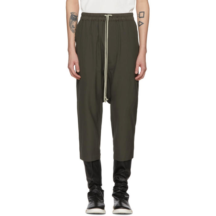 Photo: Rick Owens Grey Drawstring Cropped Trousers 