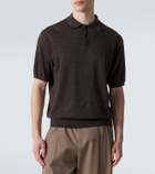 The Row Borges cashmere, silk, and linen polo shirt