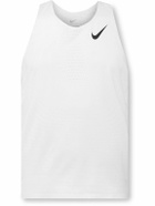 Nike Running - AeroSwift Slim-Fit Perforated Dri-FIT ADV Tank Top - White