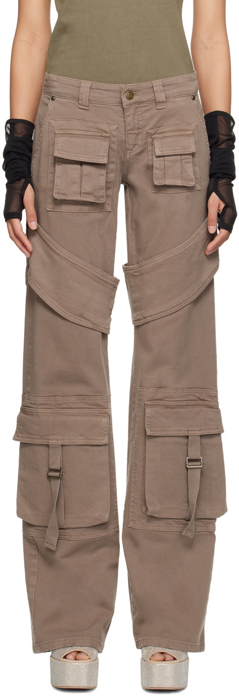 Pantalon Cargo Femme AMERICAN RAG CIE - Taille 13/36 - Couleur Taupe - Coton Mélangé