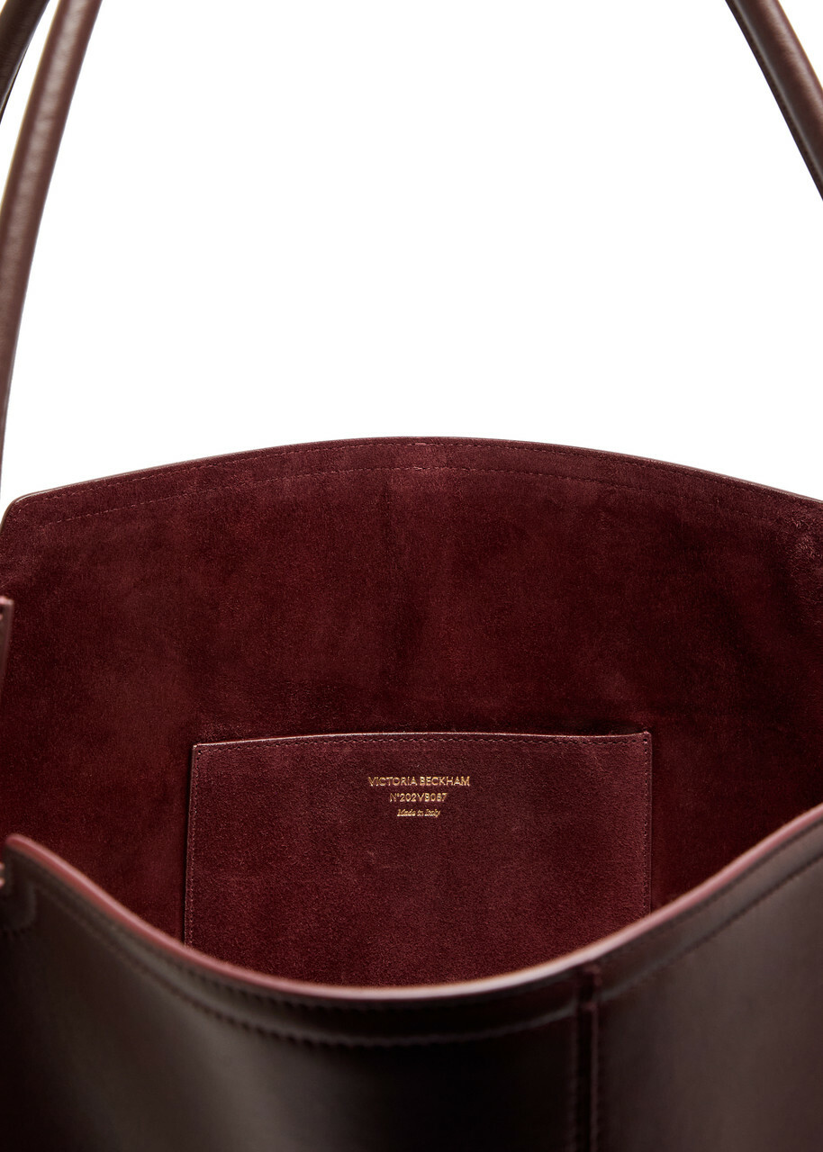 Victoria Beckham Victoria Panelled Smoothed Leather Tote - Burgundy - One Size