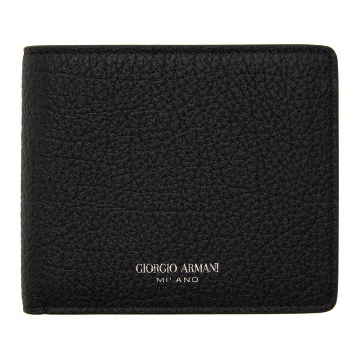 Photo: Giorgio Armani Black Leather Pebbled Wallet