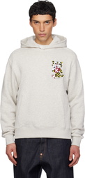 Kenzo Gray Kenzo Paris 'KENZO Wild Tiger' Embroidered Hoodie