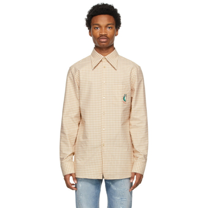 Photo: Gucci Brown Mini Check Oxford Shirt