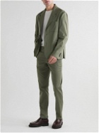 Dunhill - Stretch Cotton and Silk-Blend Suit Jacket - Green