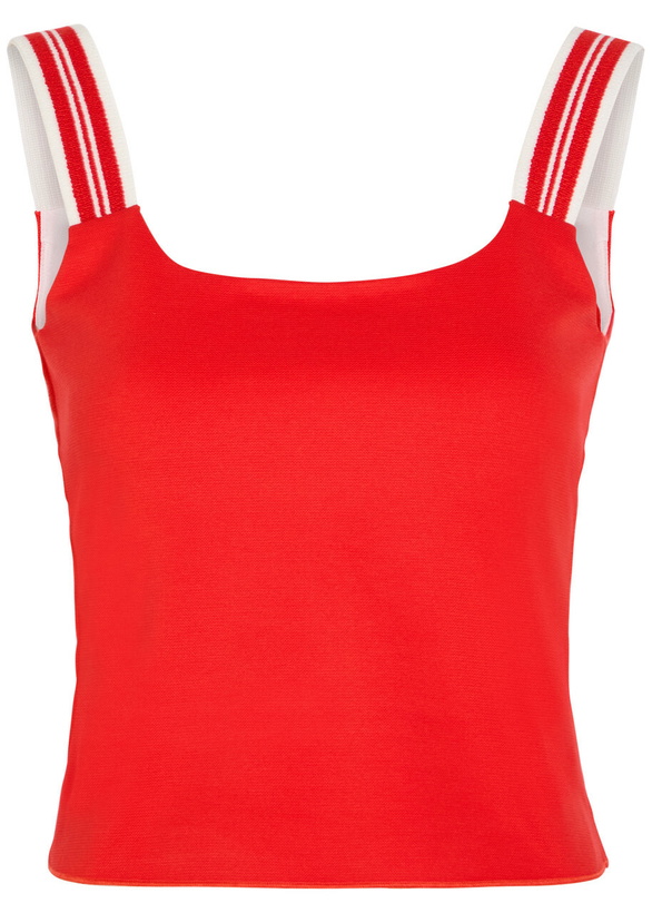 Photo: Spence Court Piqué Ponte top Red