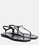 Gucci Interlocking G patent leather thong sandals