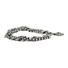 Givenchy Silver Geometric Chain Bracelet