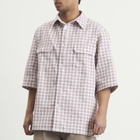 Willy Chavarria Men's Check Corcoran Shirt in Red/White Picnic Plaid