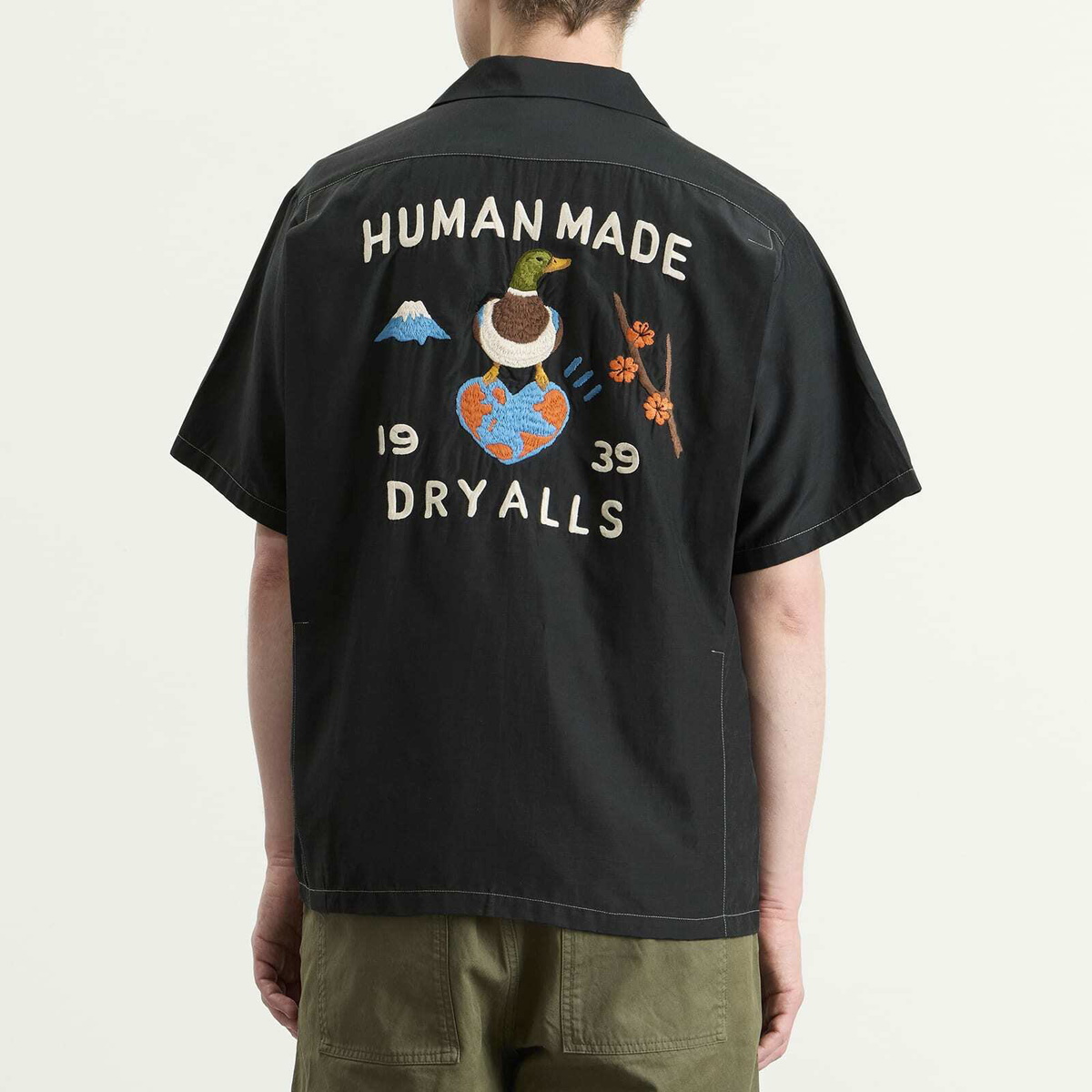 Human Made Men's Embroidered Souvenir Shirt in Black